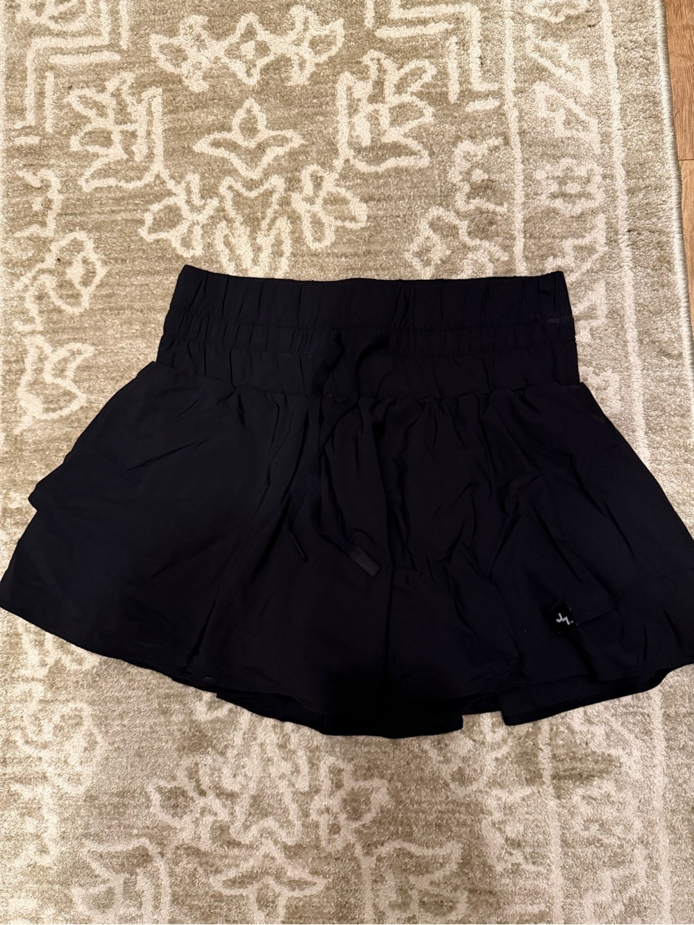 JoyLab Black Women's Athletic Skort with Smocked Waist